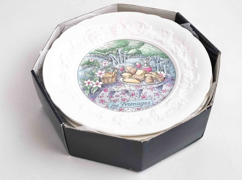 6 Stk. Gien Les Saveurs Porzellan Käseteller, - 3