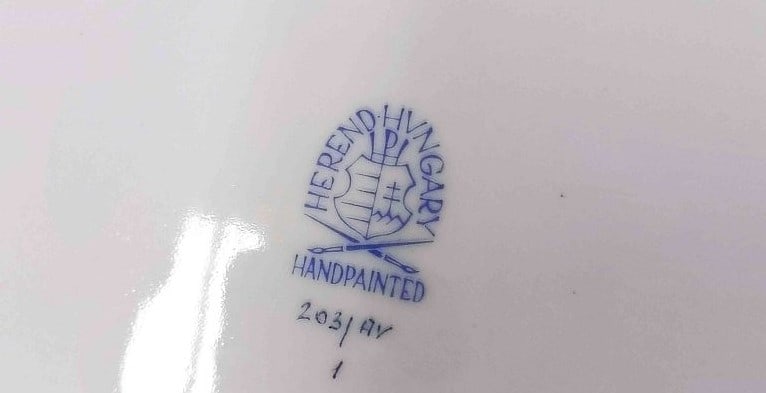 Antike Herend Blattschale - 3