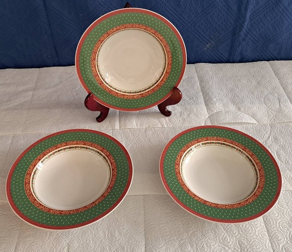 Villeroy & Boch 3x Suppenteller Garden Collection: 3 Stk. Speise Porzellan Teller, Villeroy & Boch, Garden Collection, unbenutzter neuwertiger Zustand noch mit orig. Preisschild. Interne Nr. A0171400457