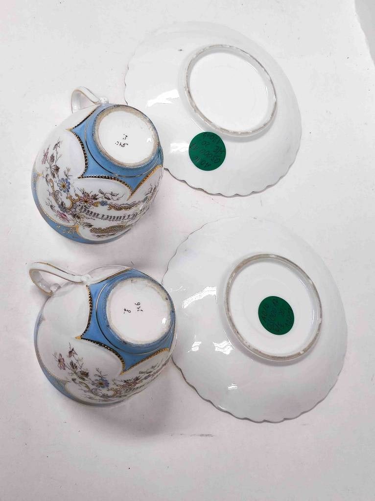 2 antike Porzellan Erinnerungs Tassen - 2