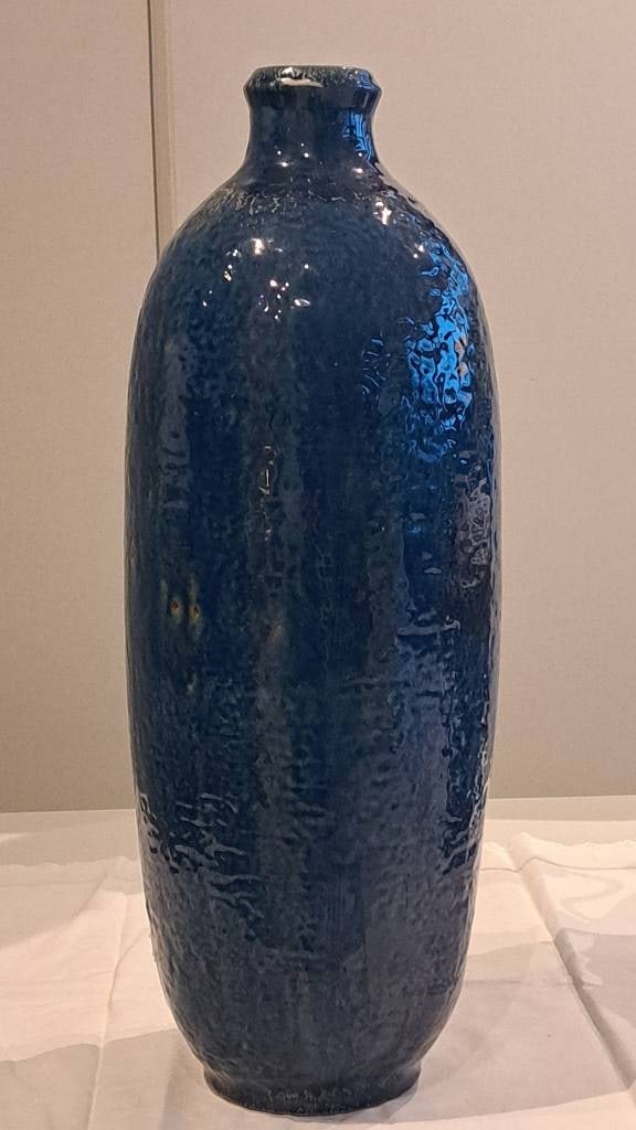 XL Keramik Vase blau: Große Keramikvase, blau, Höhe ca. 50cm, unbest. Interne Nr. A0171400431