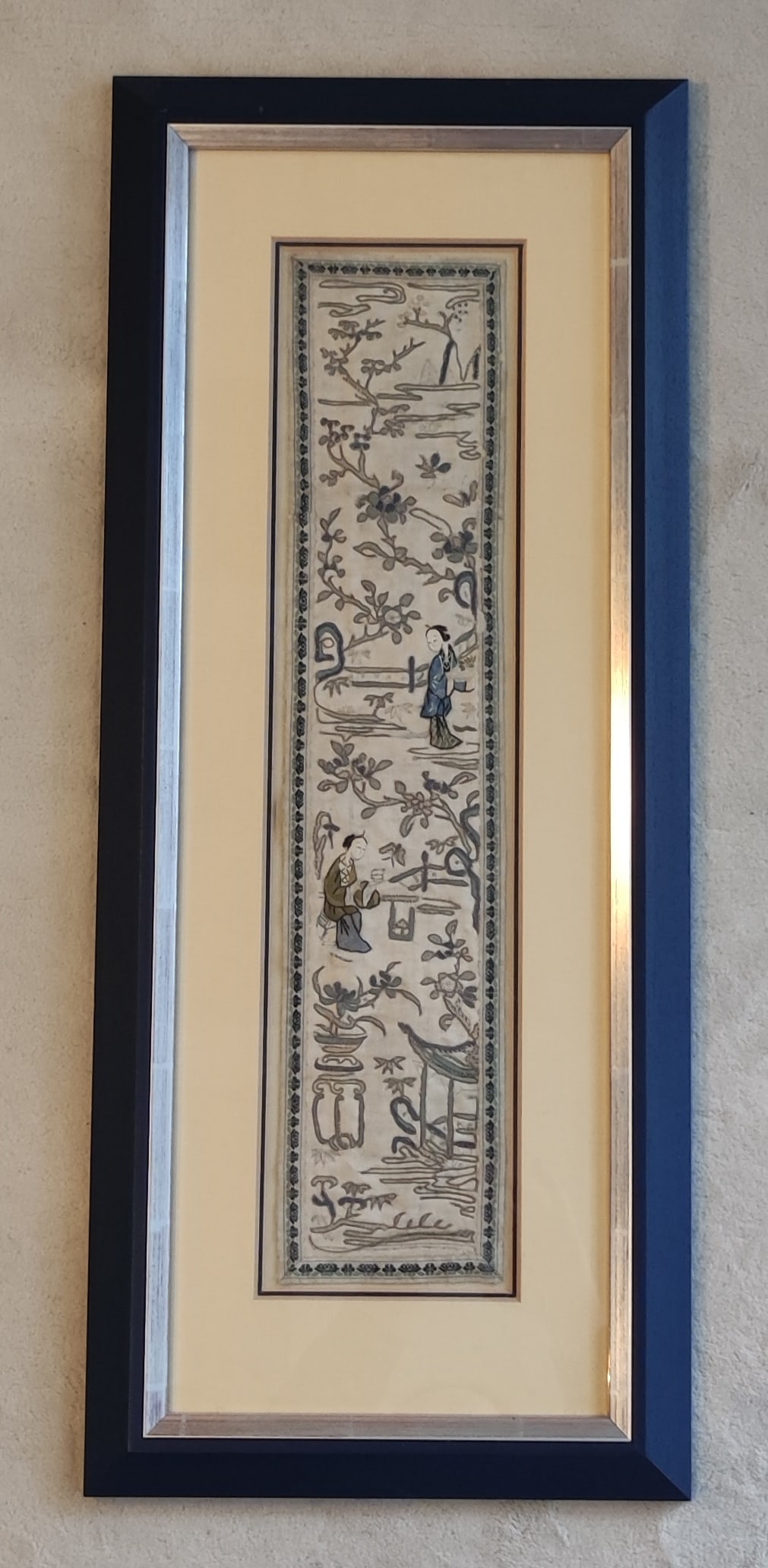 Jap. Seidenbild gerahmt (1 of 5)