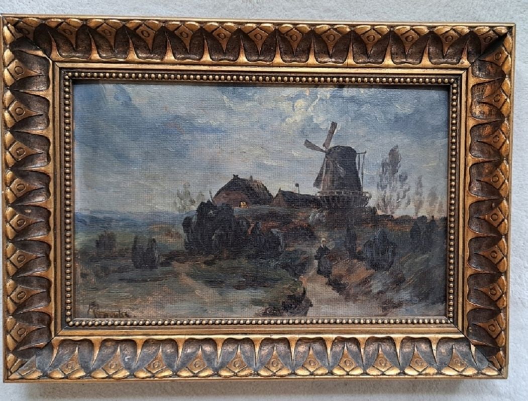 Unbek. Künstler antikes Ölgemälde (1 of 4)