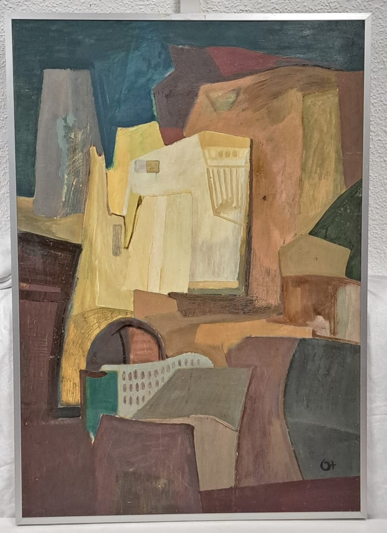 Unbek. Künstler: Unbek. Künstler modernes Bild u.r. sign. "OT" gerahmt, hochwertiger Alu Rahmen, Maße ca. 103 x 72cm Interne Nr. A0171400117