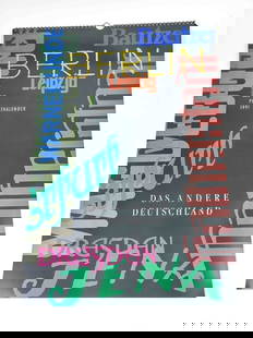 DSR Plakatkalender 1991 Berlin: DSR Plakatkalender 1991, "Berlin, das andere Deutschland", 13 ausgewählte Plakate aus dem Archiv der Deutschen Städte-Reklame GmbH, Maße Kalender ca. 60 x 40cm, extrem seltenes, sehr gut