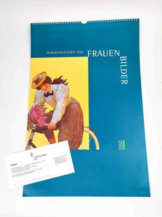 DSR Plakatkalender 1994 Frauenbilder: DSR Plakatkalender 1991, "Frauenbilder", 13 ausgewählte Plakate aus dem Archiv der Deutschen Städte-Reklame GmbH, Maße Kalender ca. 60 x 40cm, extrem seltenes, sehr gut erhaltenes Sammlerstück in