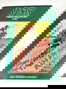 DSR Plakatkalender 1981 Fahrräder: DSR Plakatkalender 1981 "Auf Rädern voran", 13 ausgewählte Plakate (1896 - 1932) aus dem Archiv der Deutschen Städte-Reklame GmbH, Maße Kalender ca. 60 x 40cm, extrem seltenes, sehr gut