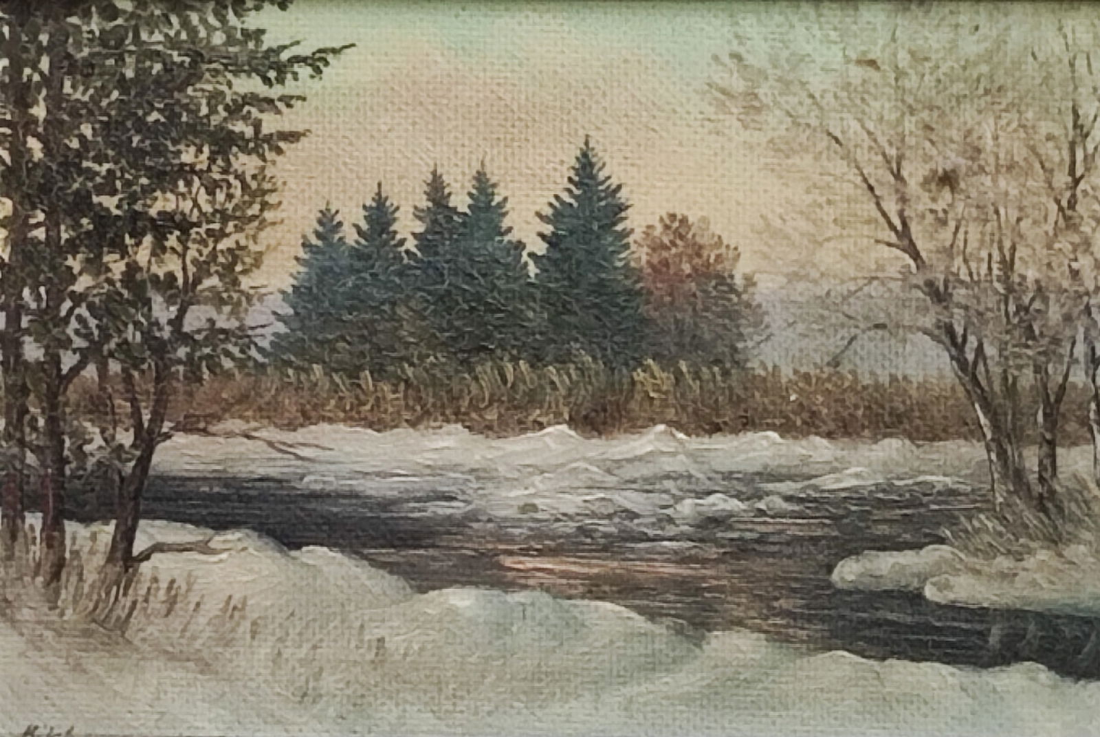 Ölgemälde Winterlandschaft (1 of 4)
