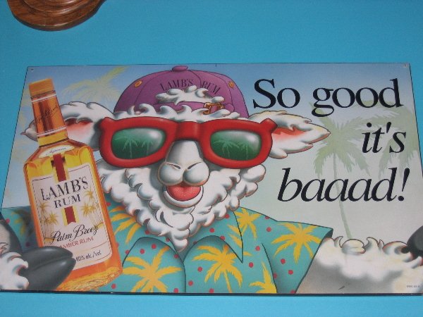 Lambs Rum & Old Milwaukee Signs