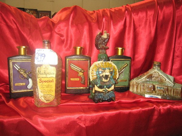 6 Antique Collector Bottles