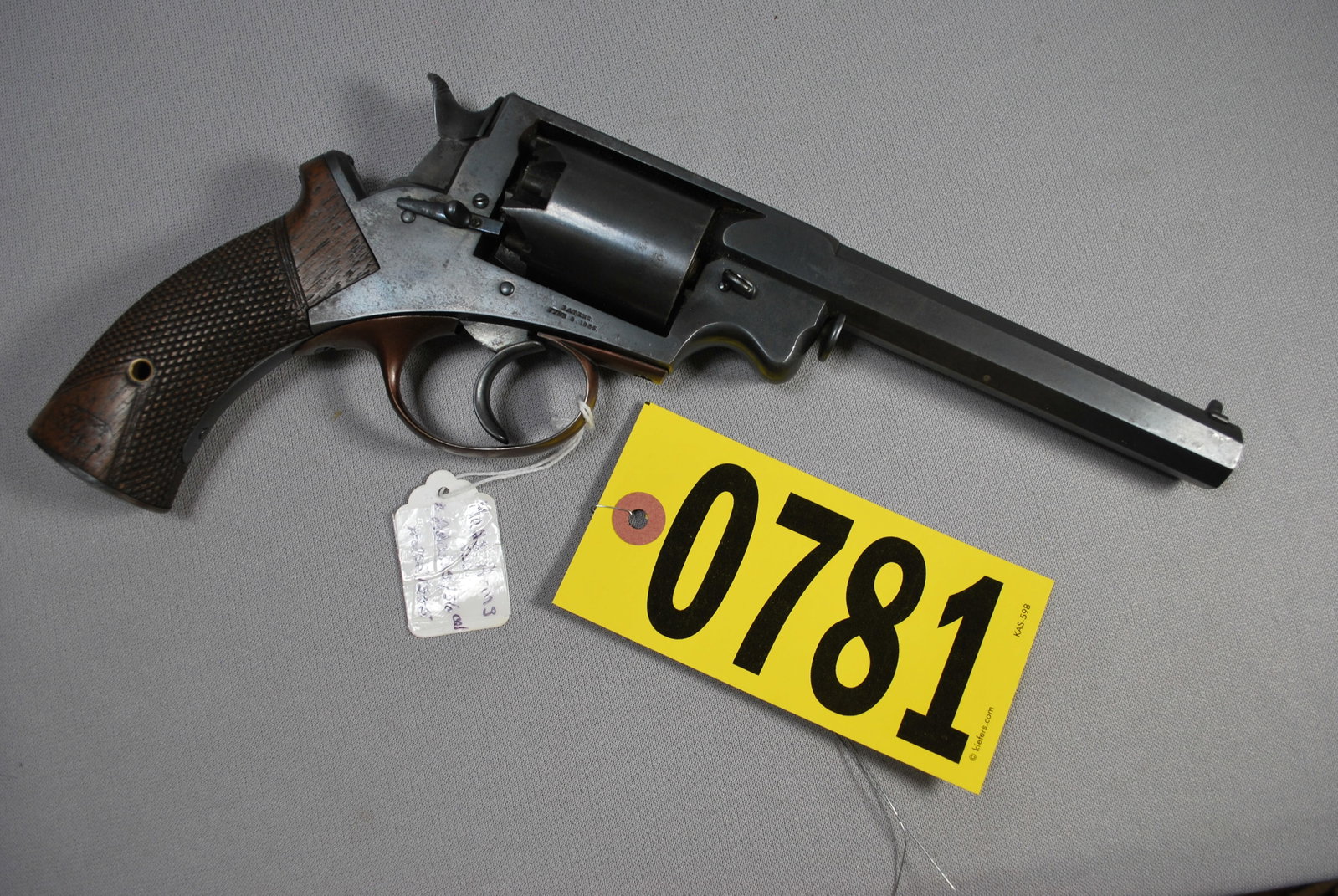 Kerr Massachusetts Arms Co. Adams .36 cal. Pistol: 205/345 on cylinder, one of 600, Adams patent, WAT inspector, Double action