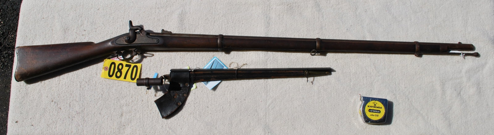Colt Special Model 1861 contract musket with Model 1855 bayonet and scabbard: lock plate dated 1863, overall 56, barrel 40, barrel w/ tang 42, bayonet 21.25; with photograph; cf. Arnold Vetter Lasher "AVL" file