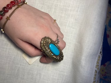 Turquoise Faux Stone Ring