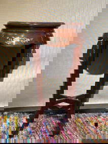 Oriental Style Carved Wood Side Table