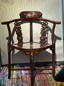 Oriental Style Carved Wood Chair