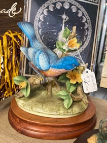 Blue Bird with Yellow Flower (Broken)