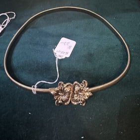 Anne Klein Gold Belt with Flower Hooks