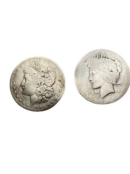 2 U.S One Dollar Coins 1884, 1994 (1 of 1)