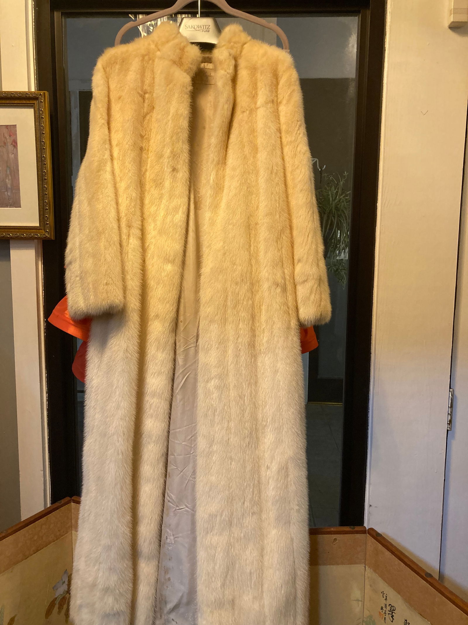 Ralph Rupley Cream Colored Mink Full Length Fur Coat (1 of 8)
