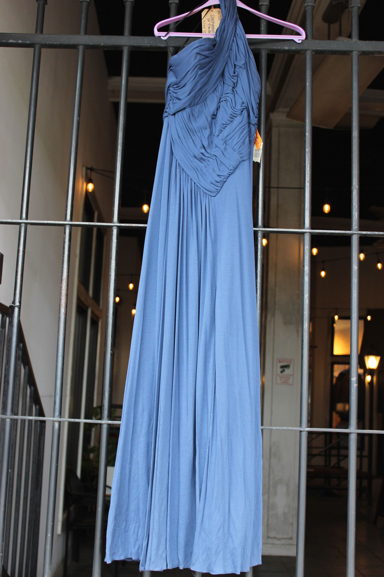 SIZE 12 The Backroom Loehmanns Blue Evening Gown NWT (1 of 4)