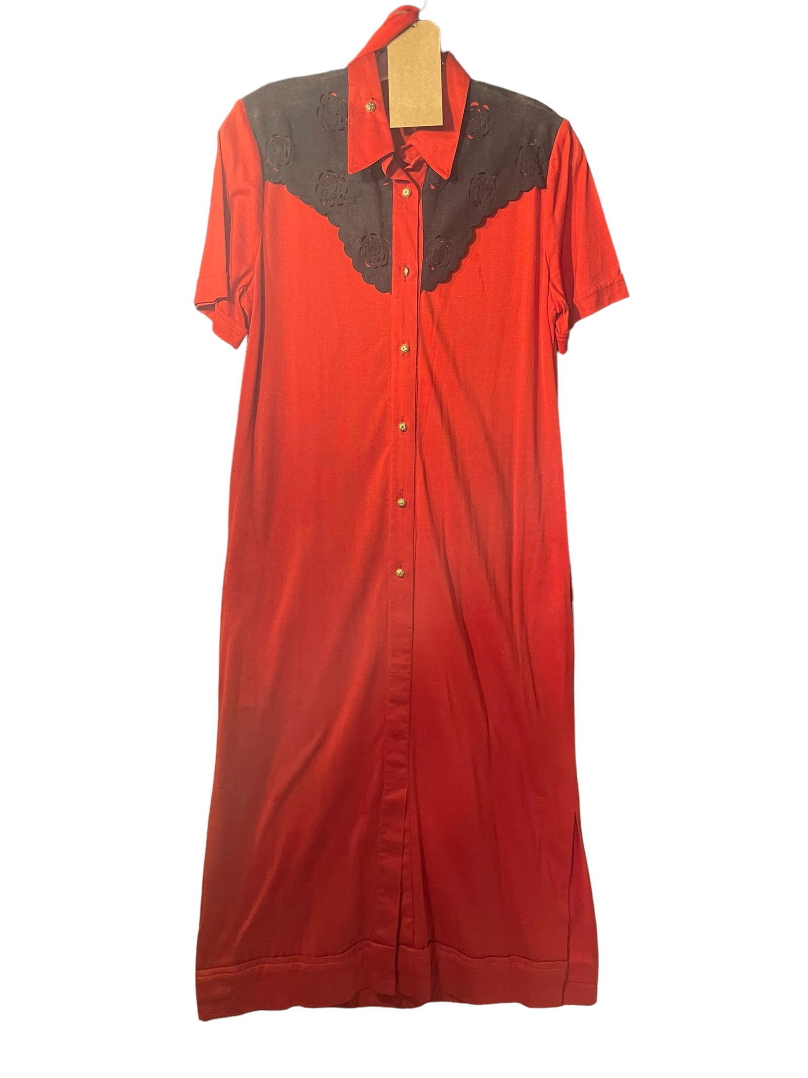 Roberta Di Camerino Red Western Style Dress SIZE 42 (1 of 3)