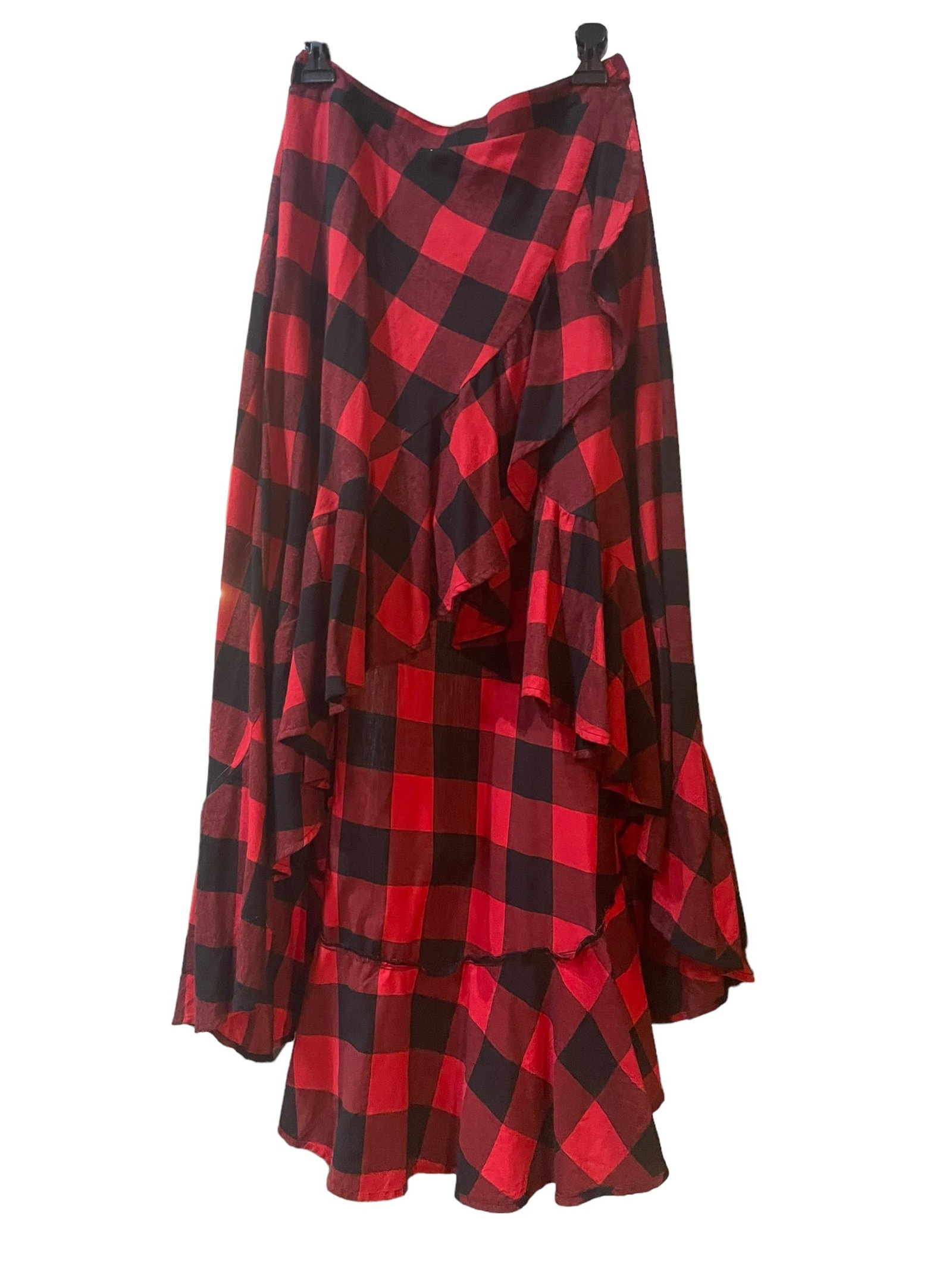 Buffalo by David Bitton Tartan Faux Wrap Skirt SIZE S NWT: Buffalo by David Bitton red buffalo check faux wrap skirt, size S. Brand new with tags.