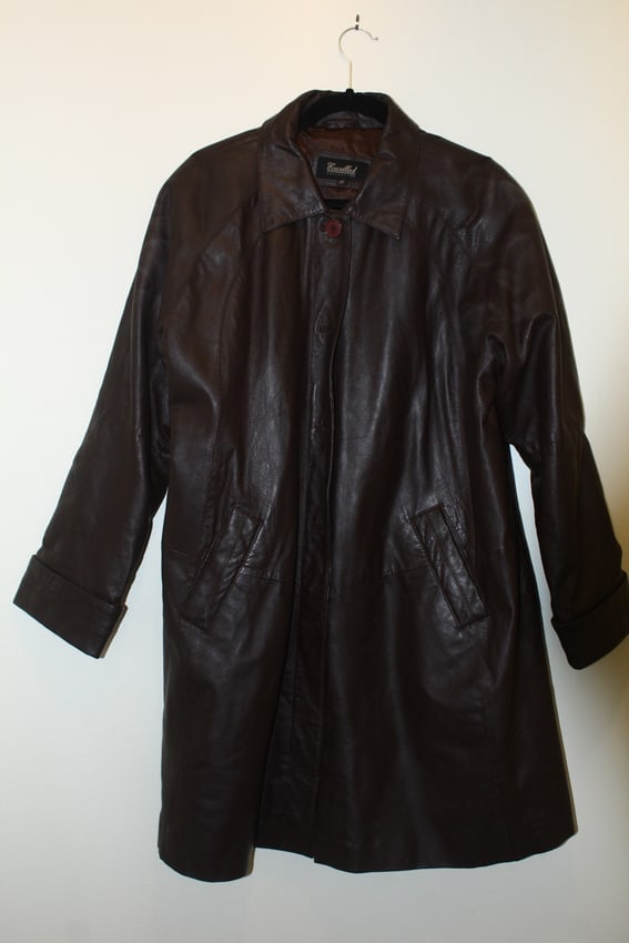 Excelleno Leather Coat SIZE 1X (1 of 2)