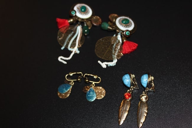Lot of 3 Pairs of Southwestern Style Clip On Earrings (1 of 4)