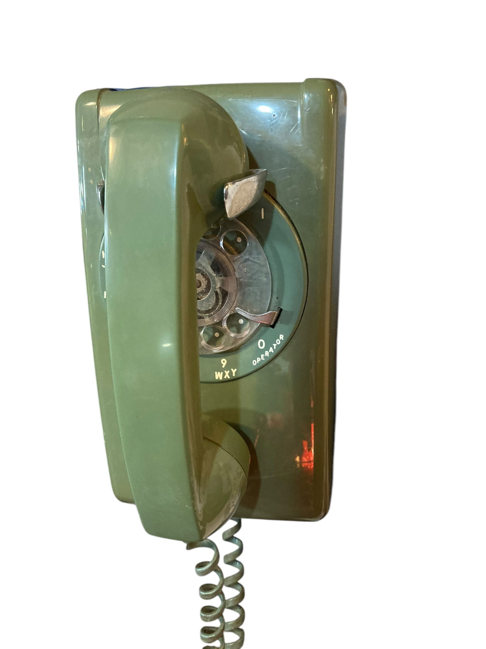 Western Electric 554 Wall Mounted Rotary Phone Avocado Green (1 of 9)