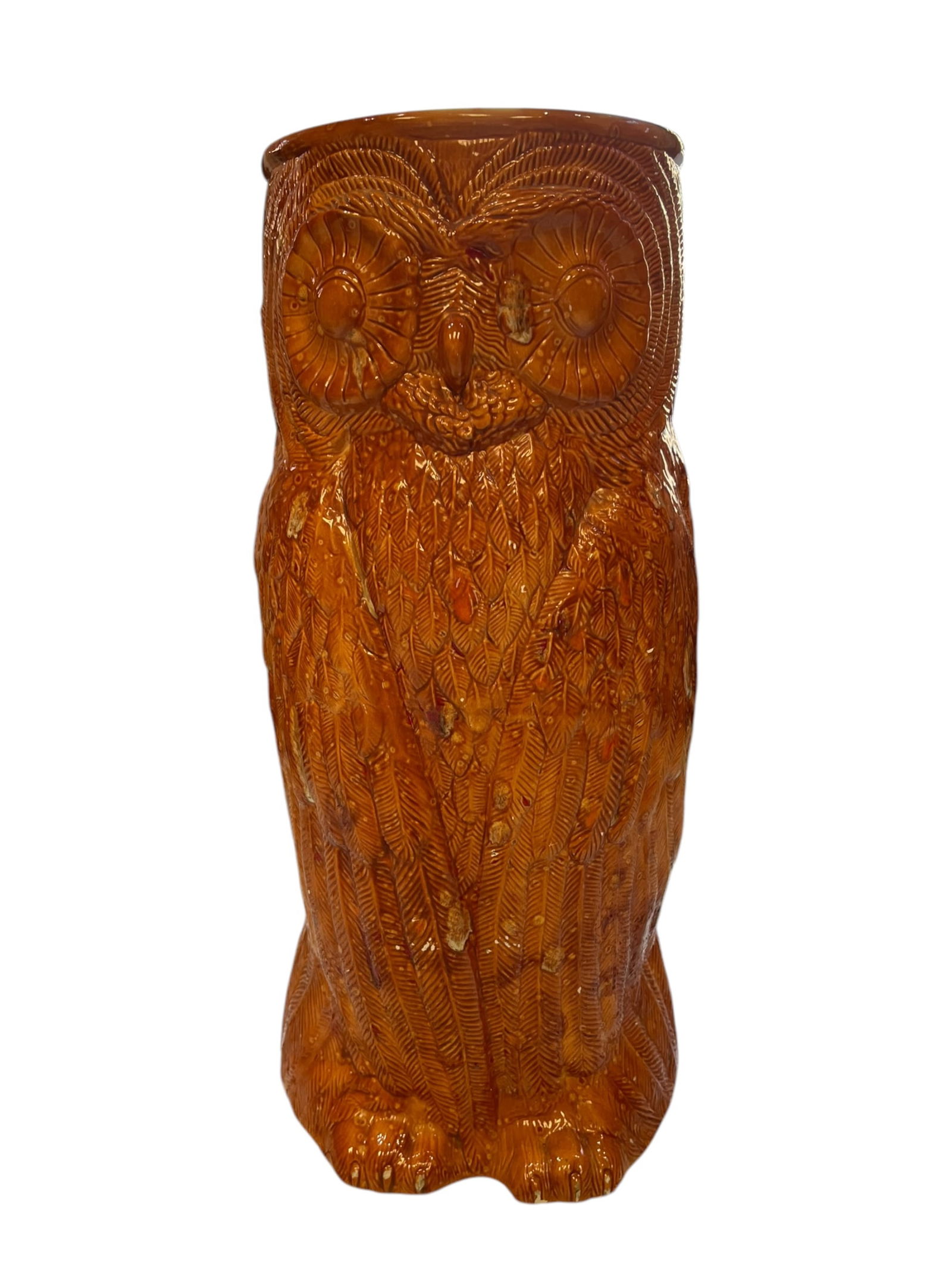 MCM Vintage Ceramic Owl Umbrella Stand (1 of 2)