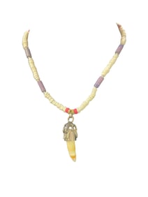 Alligator Tooth Tribal Beaded Necklace