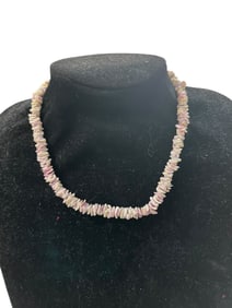 Lavender Shell Beaded Necklace