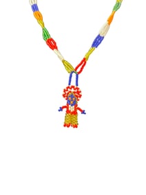 Multicolor Beaded Tribal Chief Drop Necklace