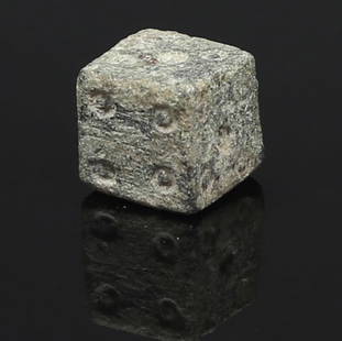 Roman dice: ITEM: Dice MATERIAL: Bronze CULTURE: Roman PERIOD: 1st - 3rd Century A.D DIMENSIONS: 9 mm each side CONDITION: Good condition PROVENANCE: Ex Spanish private collection Comes with Certificate of