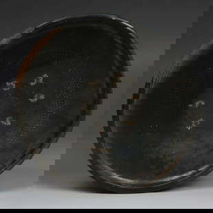 Greek plate with vegetal decoration: ITEM: Plate with vegetal decoration MATERIAL: Pottery CULTURE: Greek PERIOD: 4th Century B.C DIMENSIONS: 23 mm x 162 mm diameter CONDITION: Good condition PROVENANCE: Ex Dutch private collection,