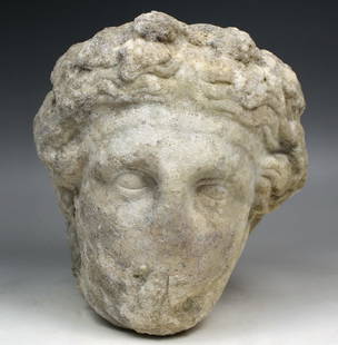 Roman head of Venus: ITEM: Head of Venus MATERIAL: Marble CULTURE: Roman PERIOD: 1st - 2nd Century A.D DIMENSIONS: 205 mm x 185 mm x 230 mm CONDITION: Good condition, professionally cleaned. PROVENANCE: Ex Cassencarie