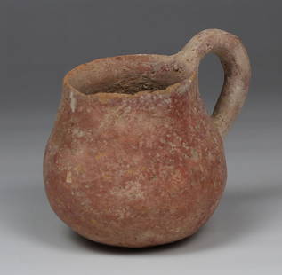 Bronze Age juglet: ITEM: Juglet MATERIAL: Pottery CULTURE: Bronze Age PERIOD: 3500 - 2000 B.C DIMENSIONS: 70 mm x 85 mm CONDITION: Good condition PROVENANCE: Ex French private collection, acquired between 1970 - 1990 