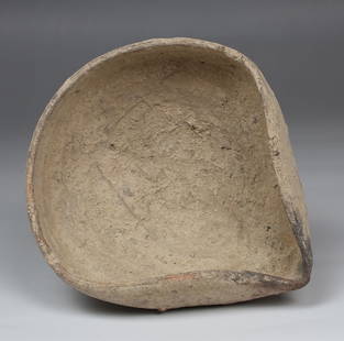 Bronze Age oil lamp, Type Kennedy 1, Group B: ITEM: Oil lamp, Type Kennedy 1, Group B MATERIAL: Pottery CULTURE: Bronze Age PERIOD: 1400 - 1200 B.C DIMENSIONS: 50 mm x 120 mm x 131 mm CONDITION: Good condition PROVENANCE: Ex German private