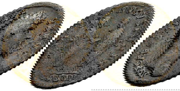 Roman, Sestertius, Lucius Verus, 161 - 169 A.D: RULER: Lucius Verus DATE: 161 - 169 A.D DENOMINATION: Sestertius MATERIAL: Bronze SIZE & WEIGHT: 22,10 gr OBVERSE: IMP CAES L AVREL VERVS AVG, laureate head right REVERSE: CONCORD AVGVSTOR TR P II,