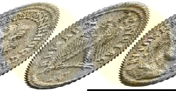 Roman, Tetradrachm, Philip I, 244 - 249 A.D: RULER: Philip I DATE: 244 - 249 A.D DENOMINATION: Tetradrachm MATERIAL: Silver SIZE & WEIGHT: 26,5 mm, 12,31 gr OBVERSE: Radiate, draped and cuirassed bust r. REVERSE: Eagle standing facing on palm