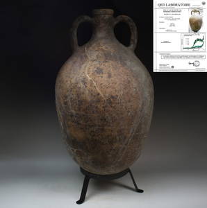 Greek amphora with painted letters and Thermoluminescence test (TL)