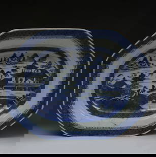 Chinese serving dish, Diana Cargo shipwreck, Ex CHRISTIE'S: ITEM: Serving dish MATERIAL: Pottery CULTURE: Chinese, Diana Cargo shipwreck PERIOD: 19th Century A.D DIMENSIONS: 57 mm x 352 mm x 278 mm CONDITION: Good condition, repaired PROVENANCE: Ex