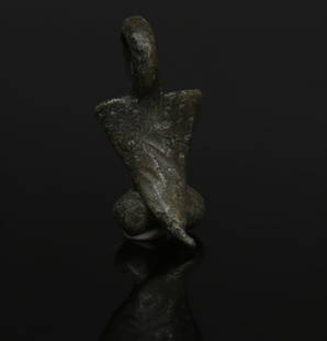 Roman phallic amulet: ITEM: Phallic amulet MATERIAL: Bronze CULTURE: Roman PERIOD: 1st - 3rd Century A.D DIMENSIONS: 32 mm x 15 mm CONDITION: Good condition PROVENANCE: Ex Spanish private collection, bought in English