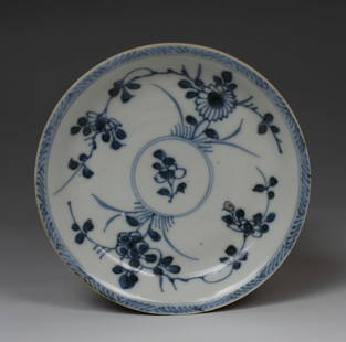 Chinese plate, Cau Mau shipwreck, Ex SOTHEBY'S: ITEM: Plate MATERIAL: Pottery CULTURE: Chinese, Ca Mau shipwreck PERIOD: 18th Century A.D DIMENSIONS: 16 mm x 112 mm diameter CONDITION: Good condition PROVENANCE: Ex Sotheby's, Amsterdam, Junuary