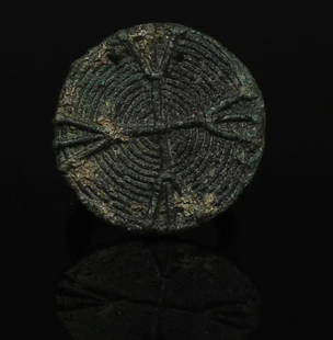 Iron Age ring: ITEM: Ring MATERIAL: Bronze CULTURE: Iron Age, Central Asia, Amlash or Bactrian PERIOD: 1st millenium B.C DIMENSIONS: 21 mm diameter CONDITION: Good condition PROVENANCE: Ex English private