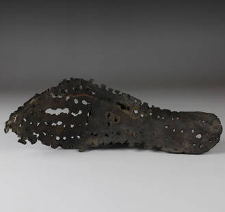Roman sole of a shoe with hobnail holes: ITEM: Sole of a shoe with hobnail holes MATERIAL: Leather CULTURE: Roman PERIOD: 1st - 3rd Century A.D DIMENSIONS: 215 mm x 77 mm CONDITION: Good condition PROVENANCE: Ex Dutch private collection,
