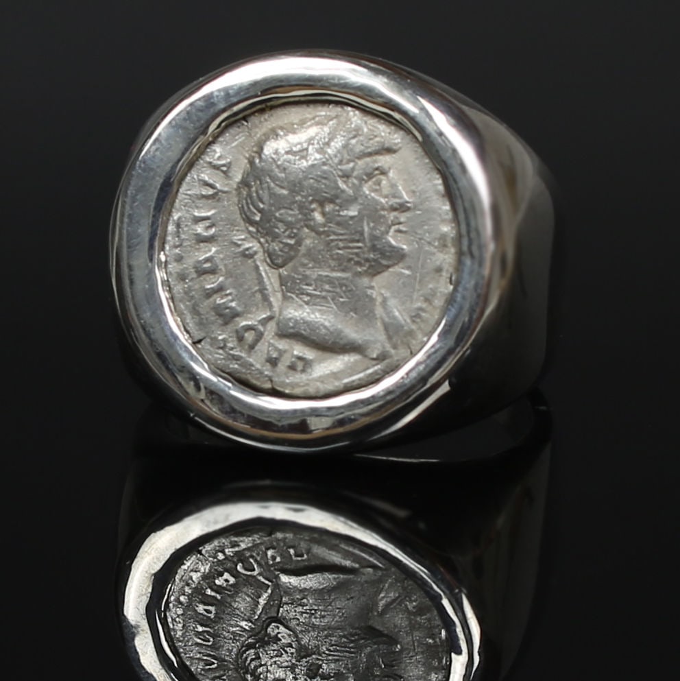 Modern ring with Hadrian denarius (1 of 3)
