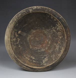 Greek plate: ITEM: Plate MATERIAL: Pottery CULTURE: Greek PERIOD: 4th Century B.C DIMENSIONS: 70 mm x 252 mm diameter CONDITION: Good condition PROVENANCE: Ex French private collection, acquired between 1960 -