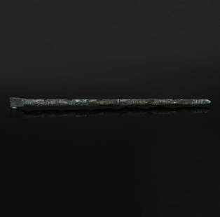Roman stylus: ITEM: Stylus MATERIAL: Bronze CULTURE: Roman PERIOD: 1st - 3rd Century A.D DIMENSIONS: 120 mm x 5 mm CONDITION: Good condition PROVENANCE: Ex European private collection, Ex Galerie Bader (1976), Ex