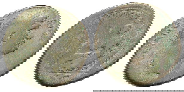 Roman, As, Hadrian, 117 - 138 A.D: RULER: Hadrian DATE: 117 - 138 A.D DENOMINATION: As MATERIAL: Bronze SIZE & WEIGHT: 9,21 gr OBVERSE: HADRIANVS AVG COS III P P. Bareheaded and draped bust right. REVERSE: AEGYPTOS / S C. Egypt